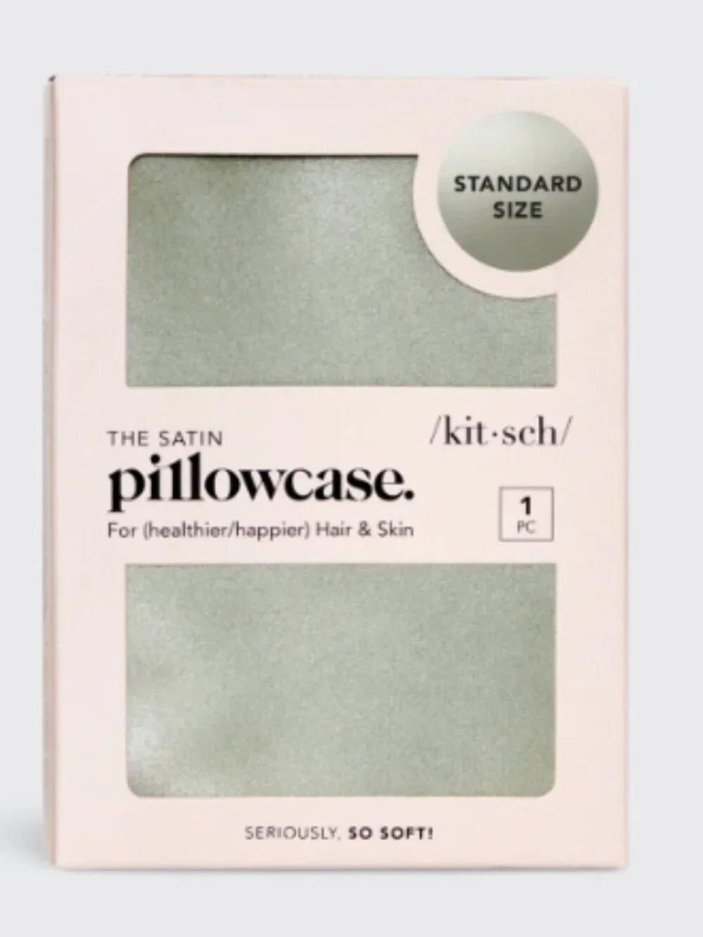 NEW Kitsch Satin Pillowcase - Sage